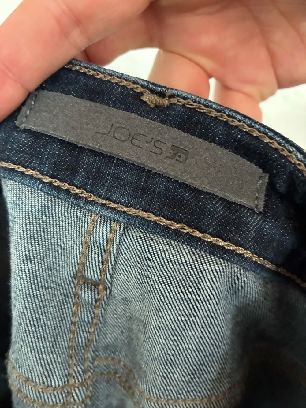 Joe's Jeans Dark Blue Skinny Jeans with Red, White & Black Side Stripes - Picture 3 of 4